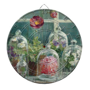 Diana Amapolas púrpuras en un Windowsill