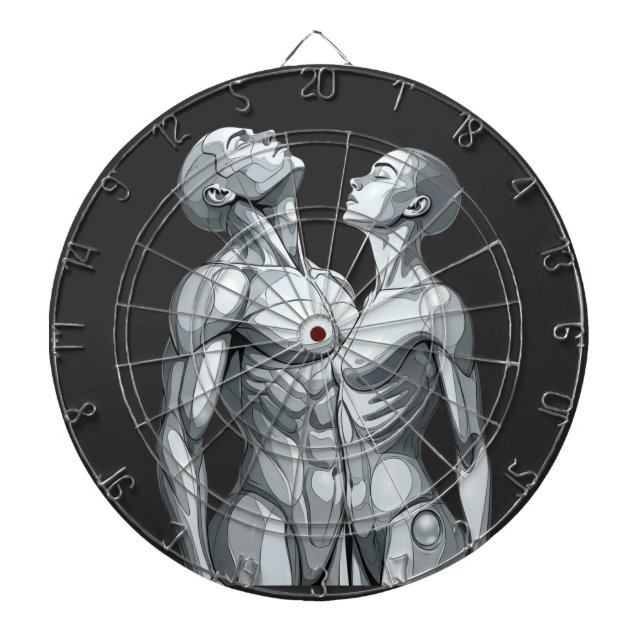 Diana Android Union: Cyborg Couple Futuristic Dartboard (Frente)