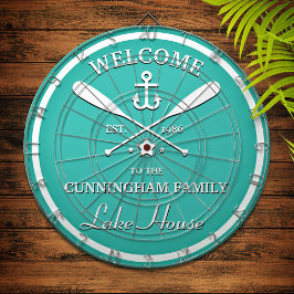 Diana Apellido | Oars and Anchor Personalizado Aqua Blue