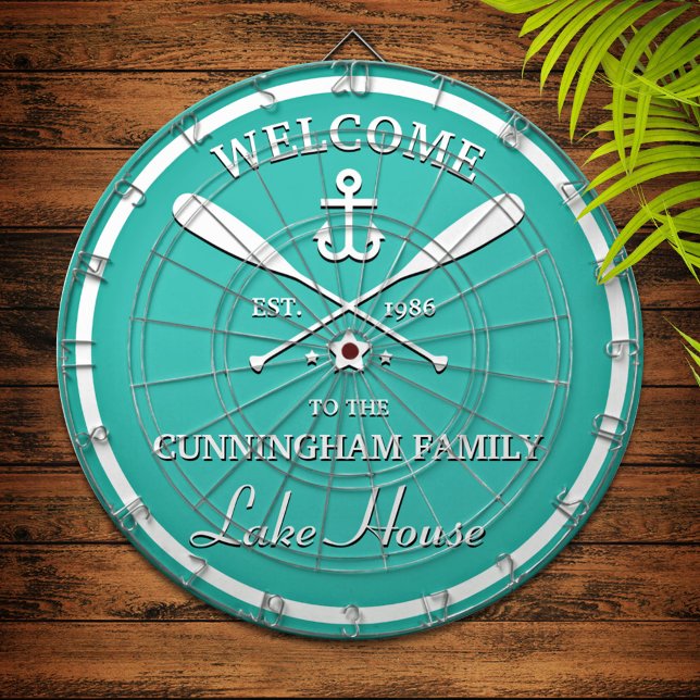 Diana Apellido | Oars and Anchor Personalizado Aqua Blue (Subido por el creador)