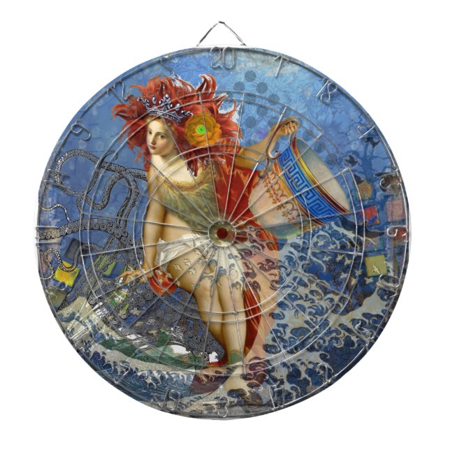 Diana Aquarius Mermaid Arte Gótico Azul (Frente)