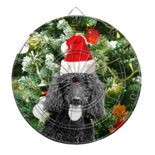Diana Árbol de Navidad de perro caniche Snowman Red Sant