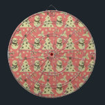 Diana Árboles de Navidad retro estrella de berry caramel<br><div class="desc">Patrón inmaculado decorado con adorno navideño festivo en un fondo rosa</div>