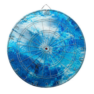 Diana Arte abstracto con mezcla azul y blanco