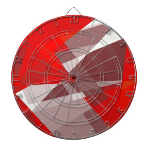 Diana Arte cubista retro de color rojo transparente