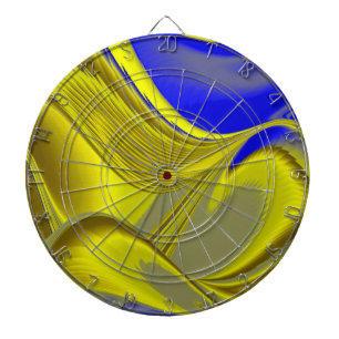 Diana Arte de arcoíris abstracto 3D en azul amarillo dor