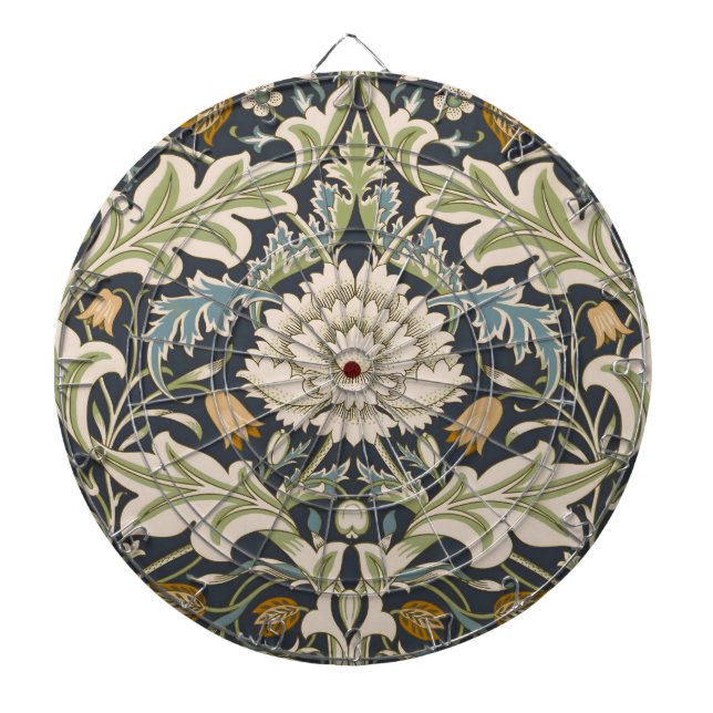 Diana Arte floral azul marino de William Morris Severn (Frente)