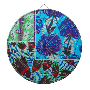 Diana Arte floral azul y verde maximalista vibrante