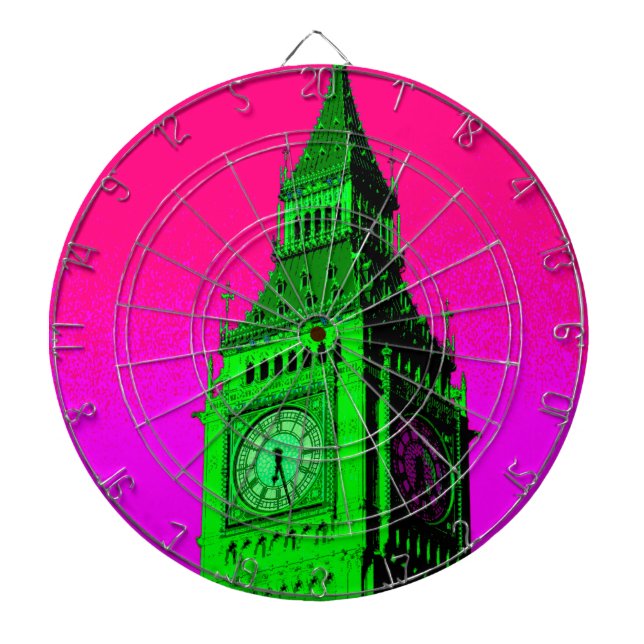 Diana Arte pop Big Ben Londres Viaje verde rosa (Frente)