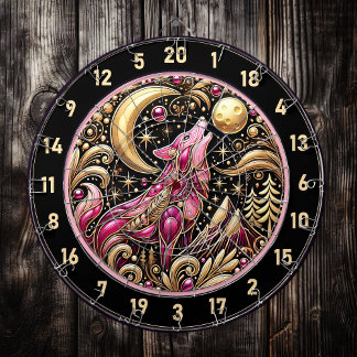 Diana Aúlles De Lobo Rosado Bajo La Luna Dorada