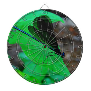 Diana Azul de Damselfly sobre una hoja verde.