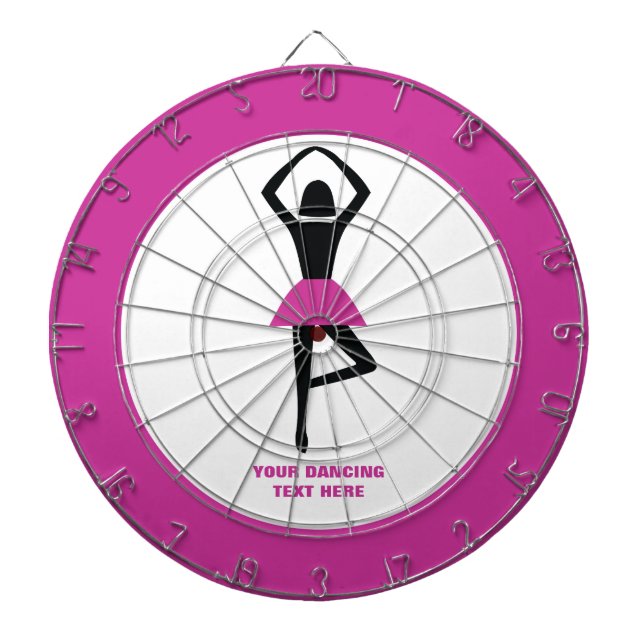 Diana Bailarina negra, personalizado rosa caliente (Frente)