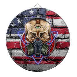 Diana Bandera americana del Biohazard del cráneo de