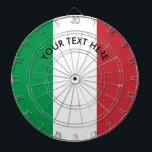 Diana Bandera italiana del dartboard del personalizado<br><div class="desc">Bandera italiana del dartboard del personalizado de Italia. Diseño de juego de la bandera de país para el hogar, el dormitorio, el pub, la barra, el tablero de dardo del orgullo del tricolore del mancave etc. Italia. Personalizable con su propio texto. Idea fresca del regalo de la herencia para los...</div>