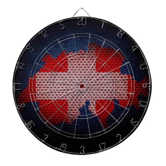 Diana Bandera y mapa de Suiza (Frente)