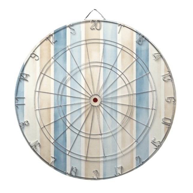 Diana Baño de novia de rayas crema azul de playa (Frente)