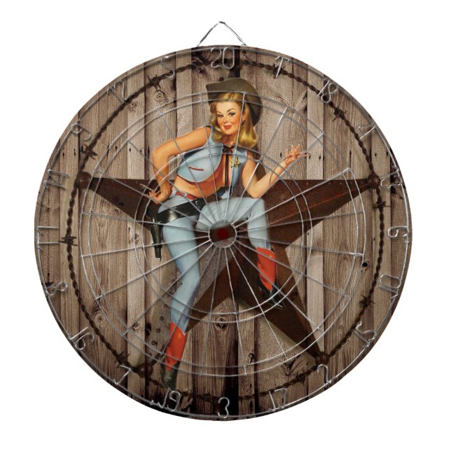 Diana Barn Wood Texas Star West Country Cowgirl (Frente)