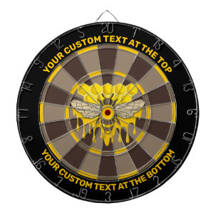 Diana Bee Hive Honey Dartboard con texto Personalizado