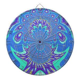 Diana Bella modernidad Cyan Blue batik Kaleidoscope Arte