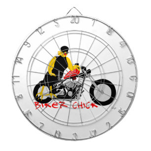 Diana BIKER CHICK sentado en su motocicleta