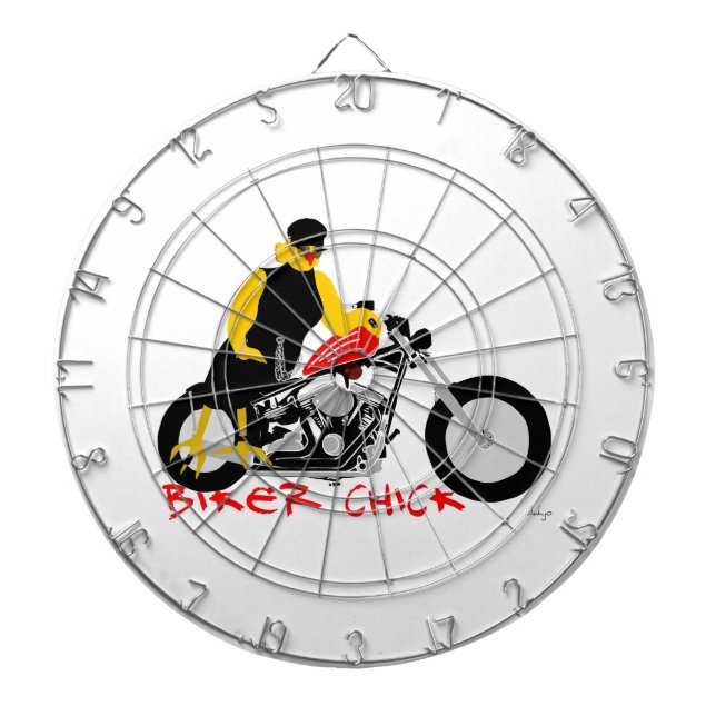 Diana BIKER CHICK sentado en su motocicleta (Frente)