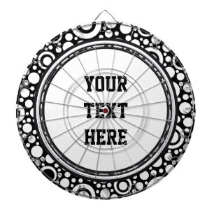 Diana Black Dots & Circles Grid + tu trasero. y texto