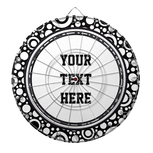 Diana Black Dots & Circles Grid + tu trasero. y texto (Frente)