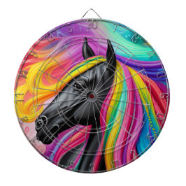 Diana Black Stallion Colorful Mane