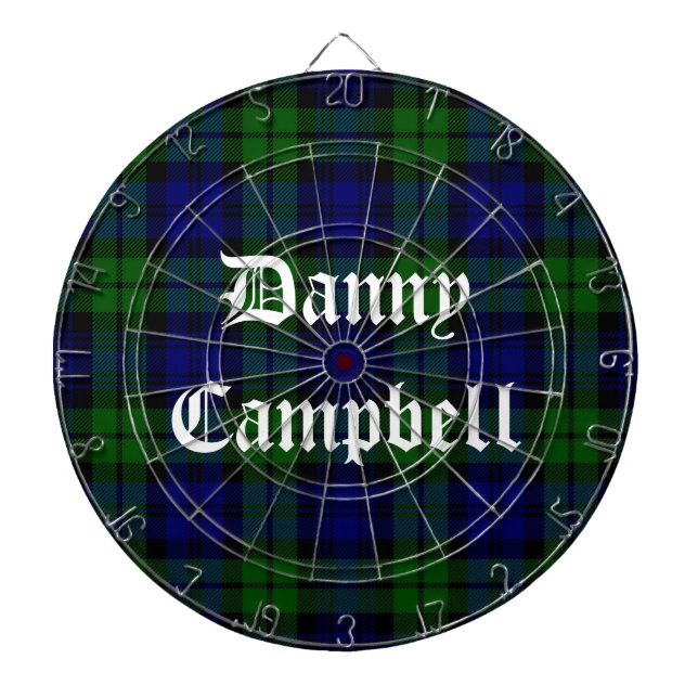 Diana Black Watch Tartan Plaid Personalizado Dart Board (Frente)
