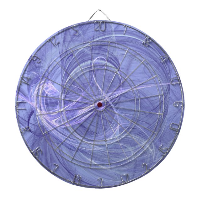Diana Blue Abstract Fractal Dart Board (Frente)