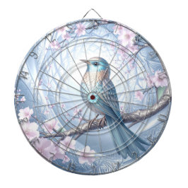 Diana Blue Bird Floral Dartboard