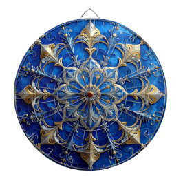 Diana Blue Decorative Floral Dartboard