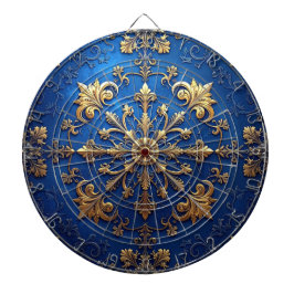 Diana Blue Decorative Floral Dartboard