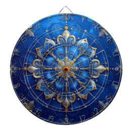 Diana Blue Decorative Floral Dartboard