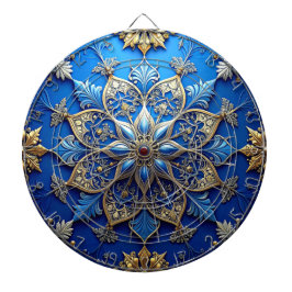 Diana Blue Decorative Floral Dartboard