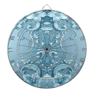 Diana Blue Decorative Floral Dartboard