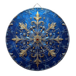 Diana Blue Decorative Floral Dartboard
