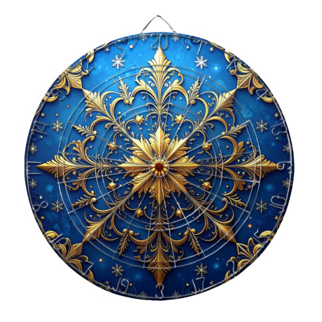 Diana Blue Decorative Floral Dartboard (Frente)