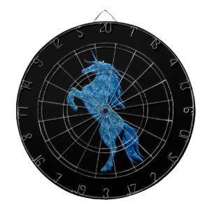 Diana Blue Fire Unicorn Dart Board