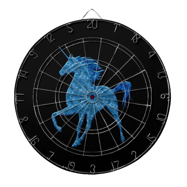Diana Blue Fire Unicorn Dart Board (Frente)