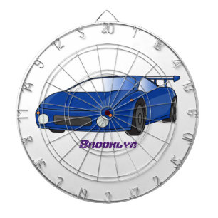 Diana Blue sports car with airfoil illustration