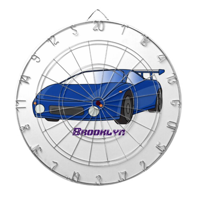 Diana Blue sports car with airfoil illustration (Frente)