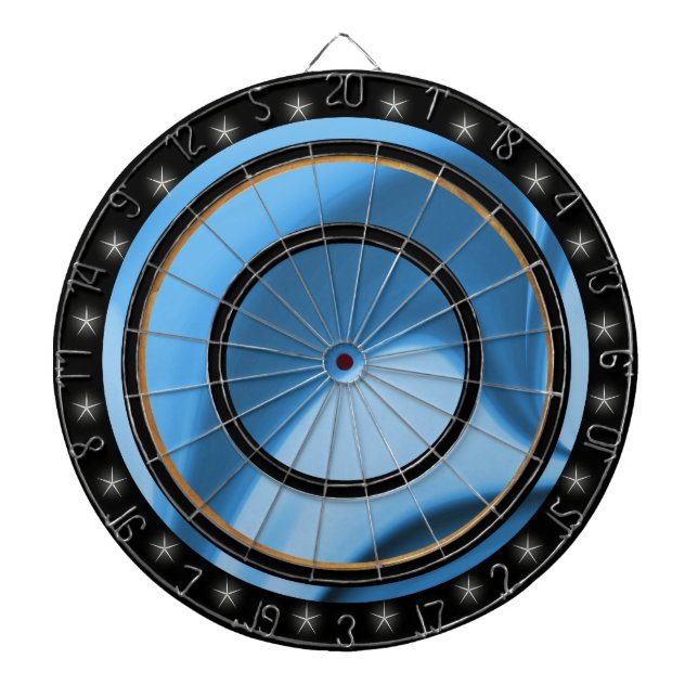 Diana Blue Swirls Personalizado Dart Board (Frente)