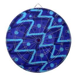 Diana Blue Zig Zags Dots Funky Pattern