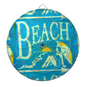 Diana boart azul del dardo de la playa