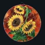 Diana Bonita tabla de arte de tres girasoles - pintura<br><div class="desc">Hermosos Tres Sunflower</div>