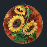 Diana Bonita tabla de arte de tres girasoles - pintura<br><div class="desc">Hermosos Tres Sunflower</div>