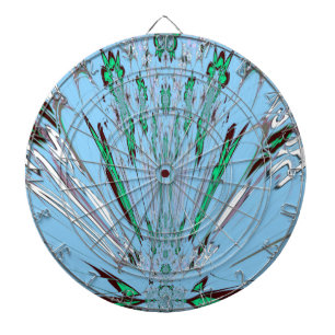 Diana Bonito Aqua Blue Amazon Floral Motif Art