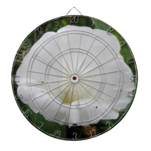 Diana Bonito White Convolvulx Flower Dart Board