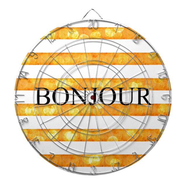 Diana Bonjour Naranja Stripe Bokeh (Frente)